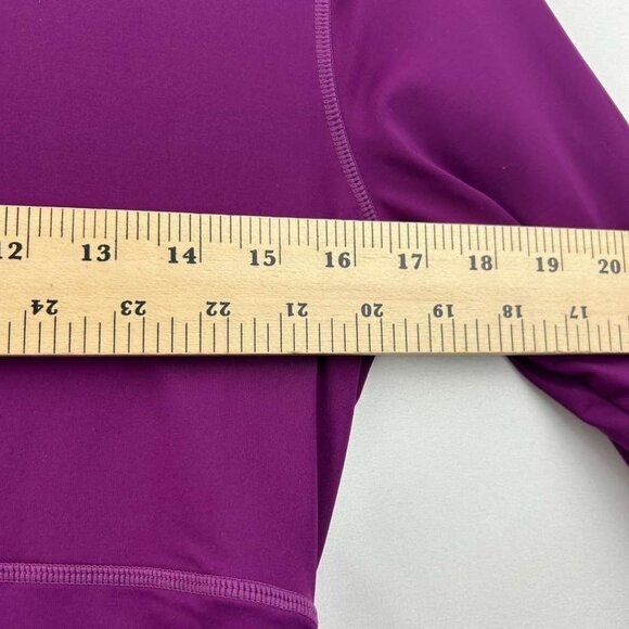 Athleta Women’s Medium Fuchsia 1/4 Zip Long Sleeve Adjustable Ruched Top - Picture 4 of 10
